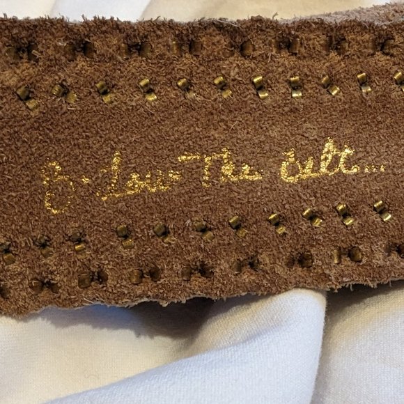 Bohemian Distressed Studded Leather Belt by "B-Low the Belt" - Picture 9 of 11